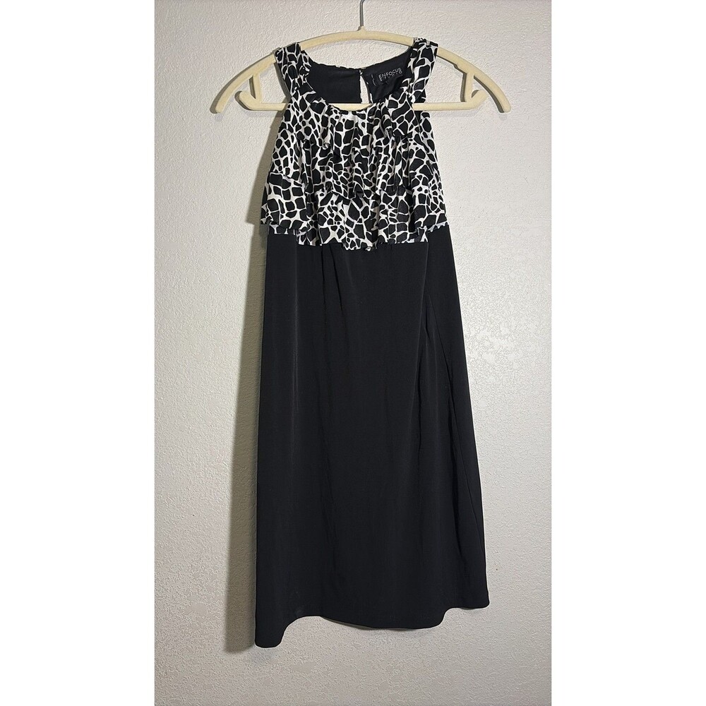Enfocus Studio Animal Print Ruffle Halter Neck Mini Dress 8